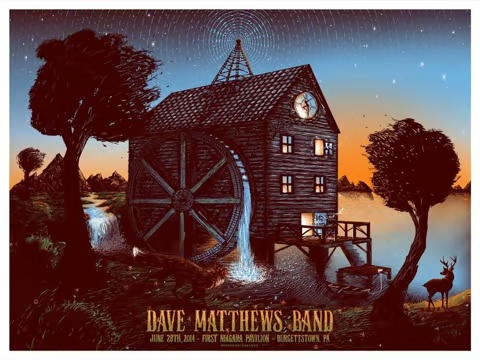 2014 Dave Matthews Band official show poster