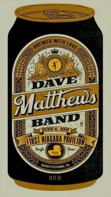 2015 Dave Matthews Band official show poster