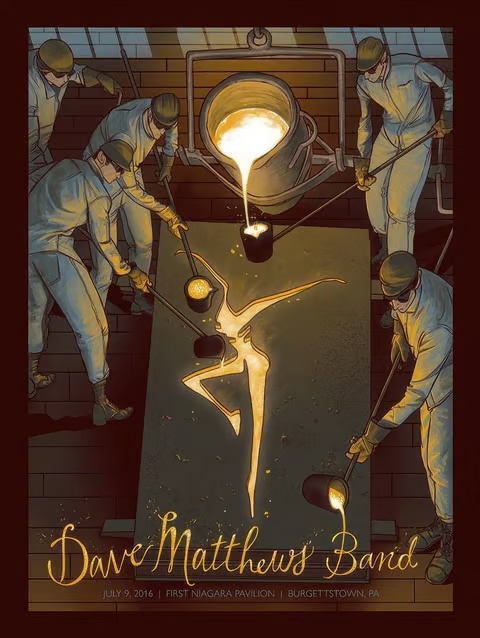 2016 Dave Matthews Band official show poster