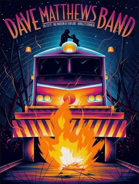 2021 Dave Matthews Band official show poster